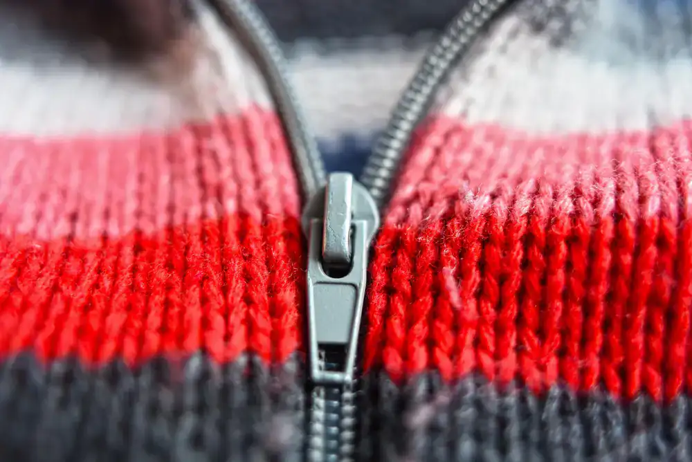 Close-up of premium wool knitwear