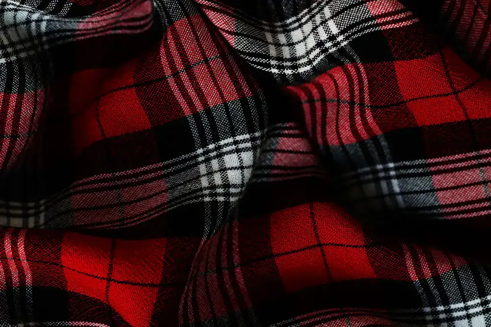 Close up detail of a soft lambswool scarf