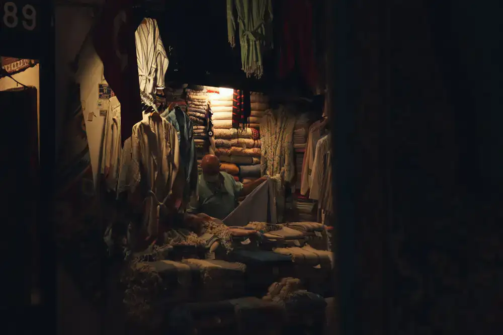 Interior of The Woolen Merchant boutique