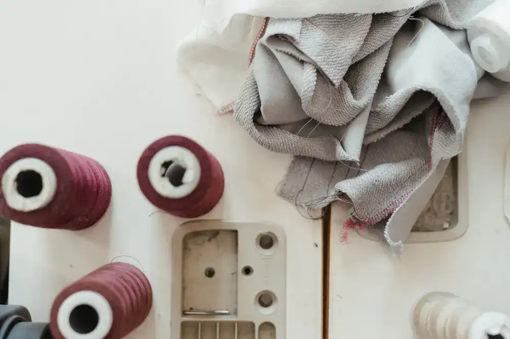 Spools of colourful heritage tweed yarn